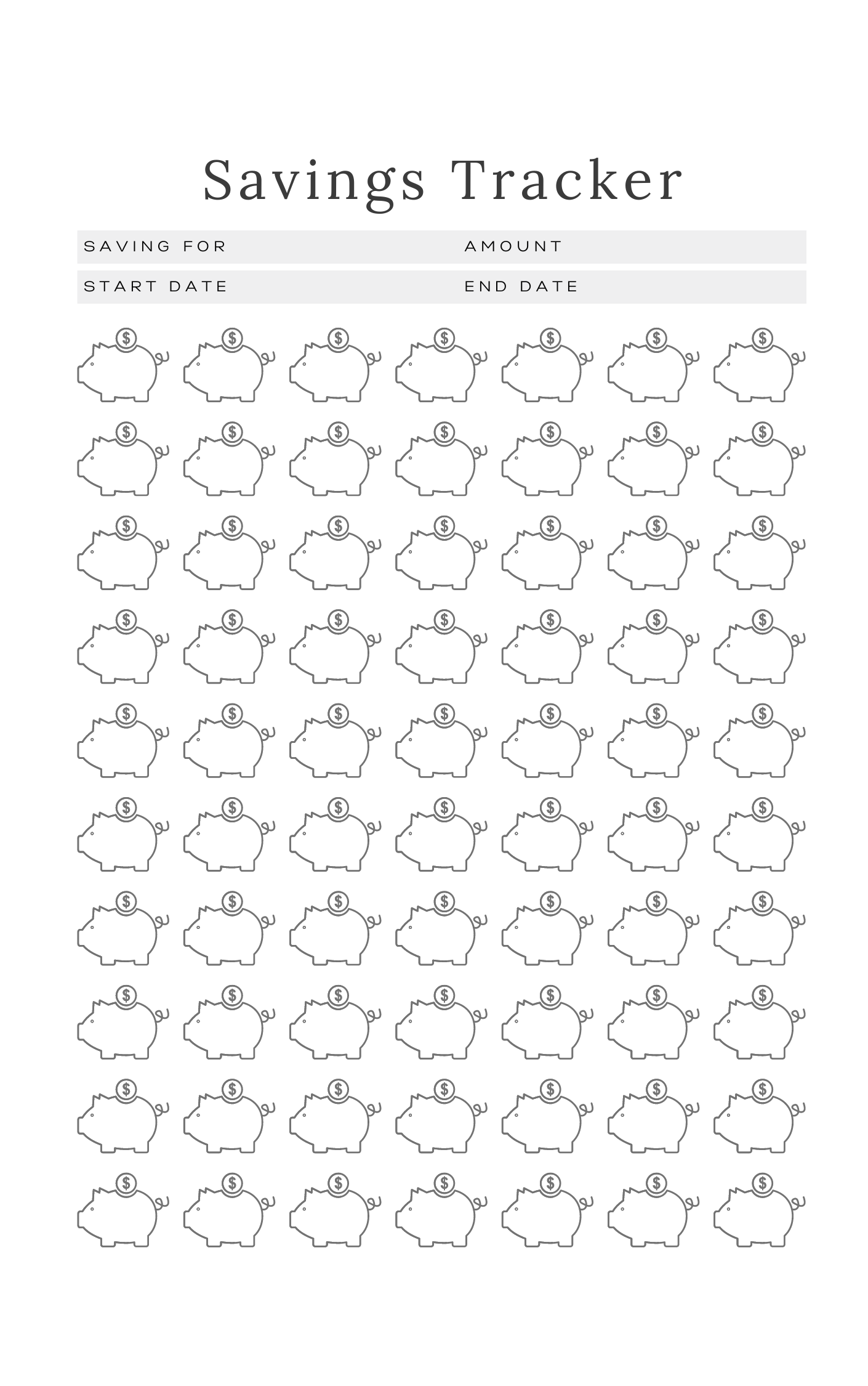 Digital Savings Tracker